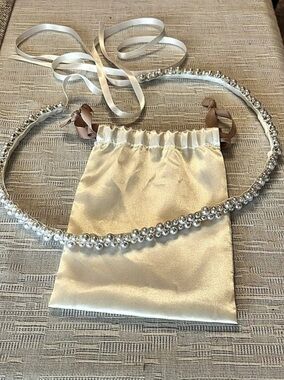 Pearl embellished bridal belt
